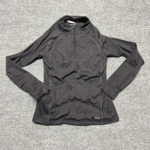 OROS Pullover Womens Small Black 1/4 Zip Thermal SOLARCORE Top Hiking Running